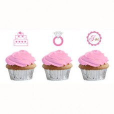 Hens Night Cupcake Toppers - Bride to Be Dots 12 Pack
